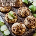 Apple muffin recipe Pinterest image.
