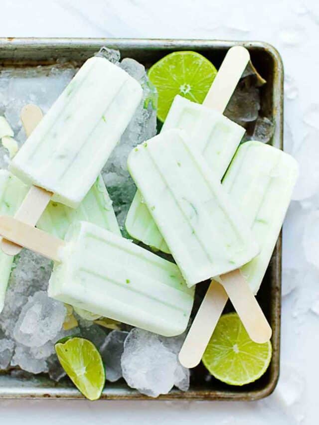 Creamy Lime Popsicles