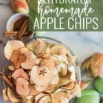 Pinterest image for apple chips recipe.