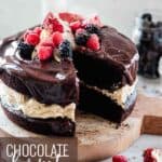Chocolate pumpkin cake Pinterest image.