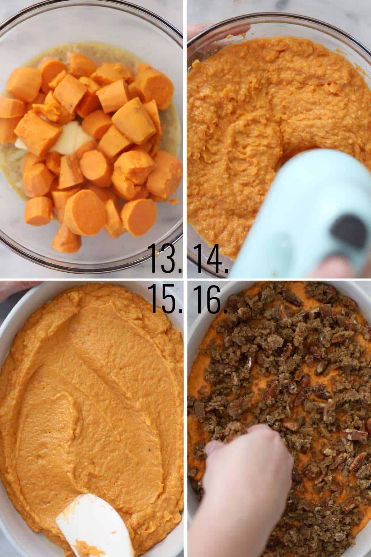 How to make sweet potato casserole.