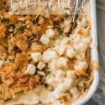 This cheesy potato casserole recipe (aka funeral potatoes) is such a hit at any gathering. I'm giving you an EASY homemade and gluten free recipe. It's better than any you've tried, and I promise just as easy. || Oh So Delicioso
