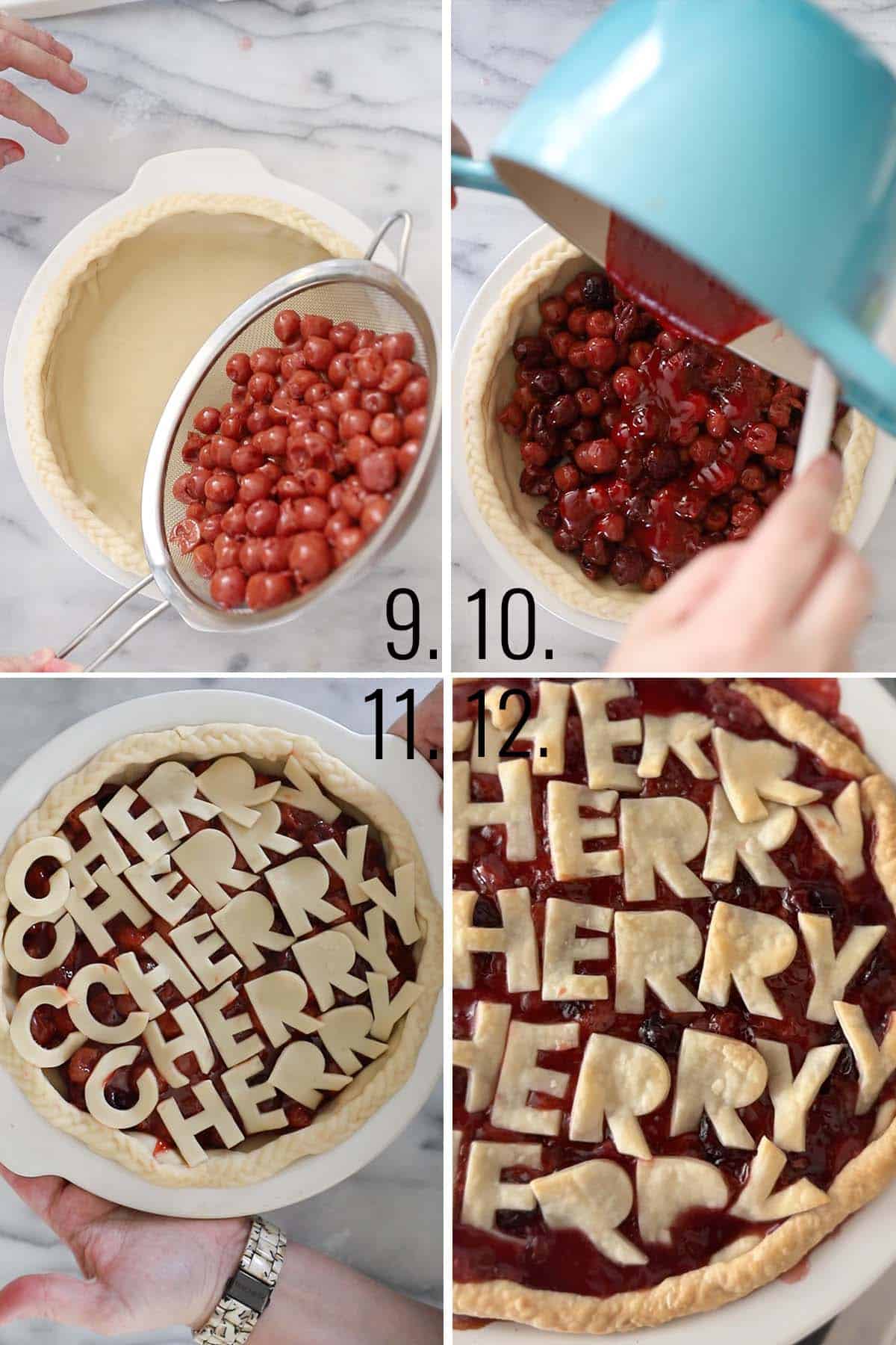How to make a cherry pie.