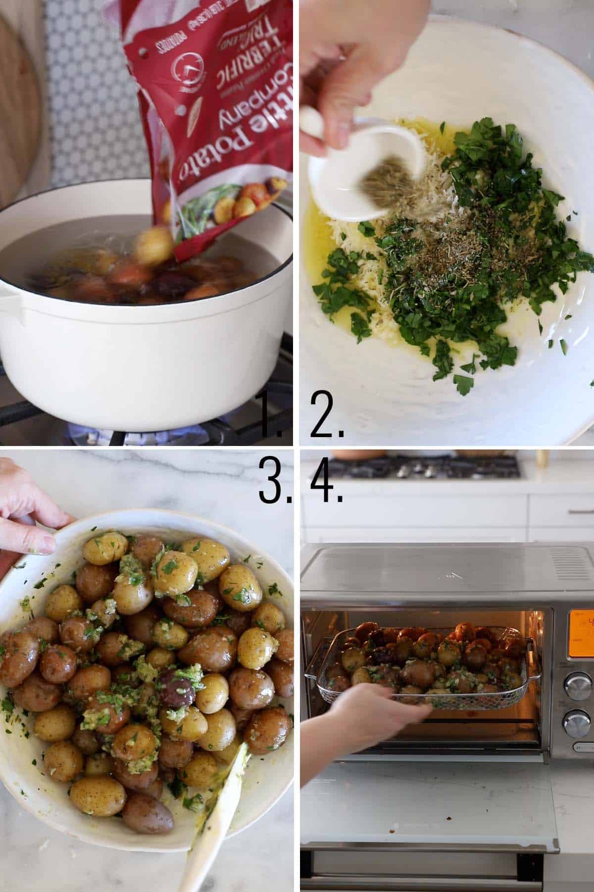 How to make roasted potatoes in the air fryer.
