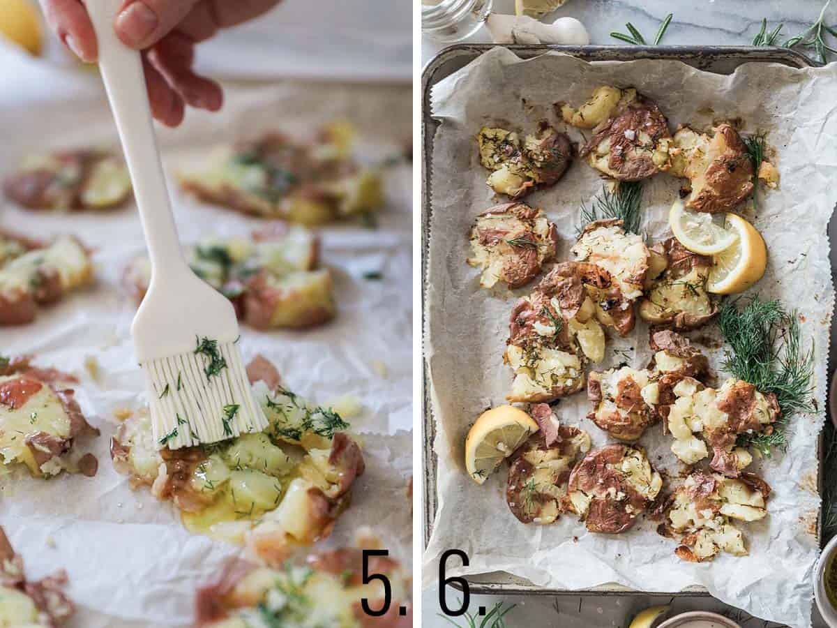 How to make red smashed potatoes.