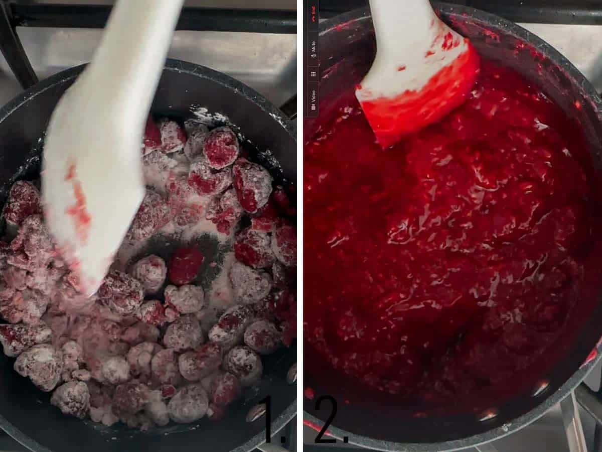 How to make raspberry filling.
