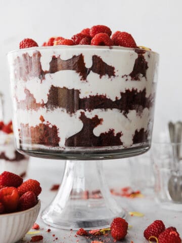 Red Velvet with cream cheese trifle.