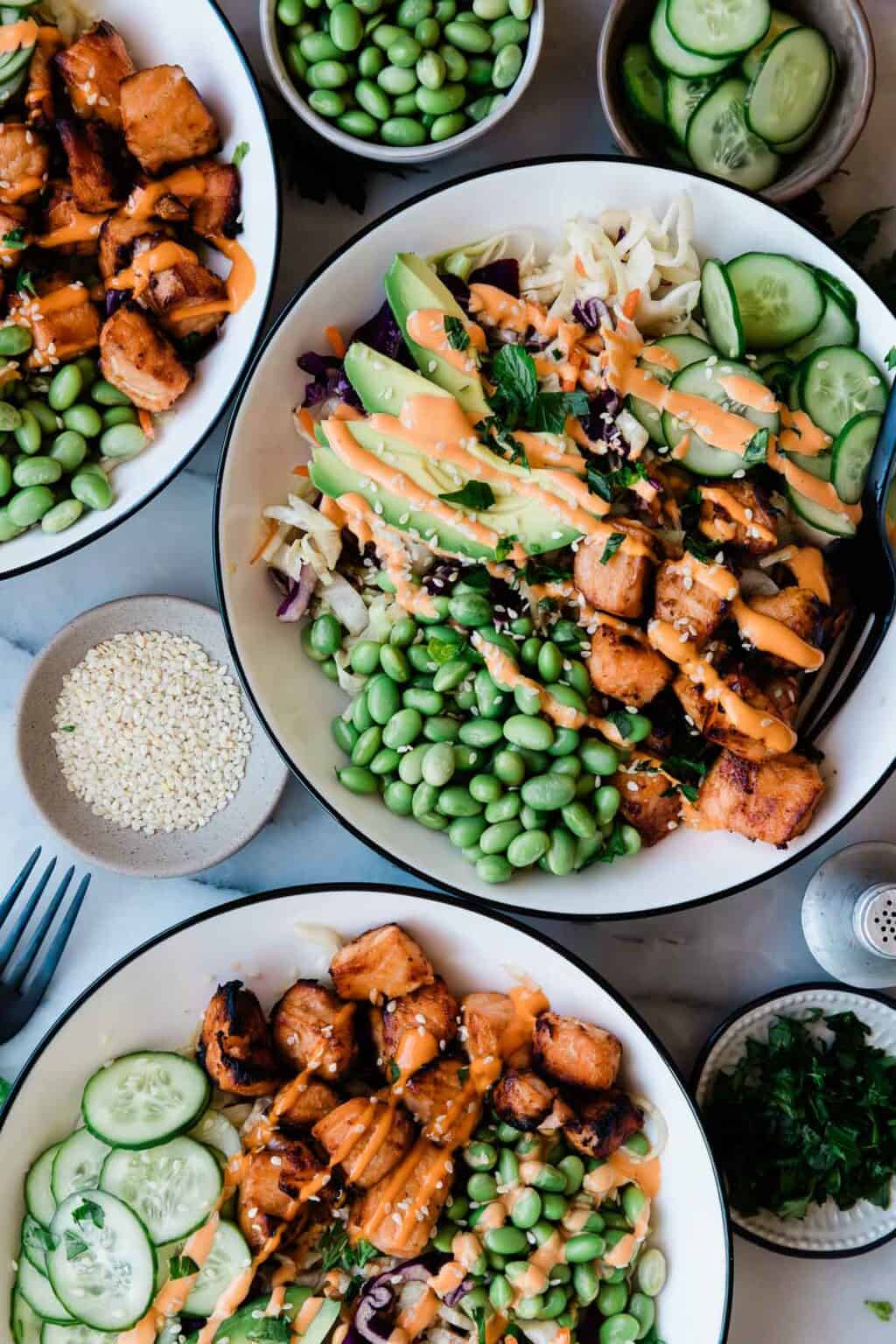 Salmon Salad Bowl - Oh So Delicioso