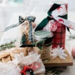 Cookies in cute packaging for the holidays.