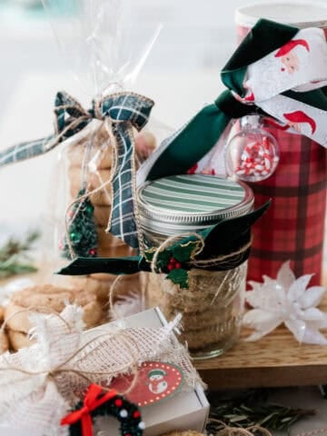 Cookies in cute packaging for the holidays.