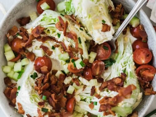 wedge salad blue cheese dressing Classic Wedge Salad with Blue Cheese Dressing