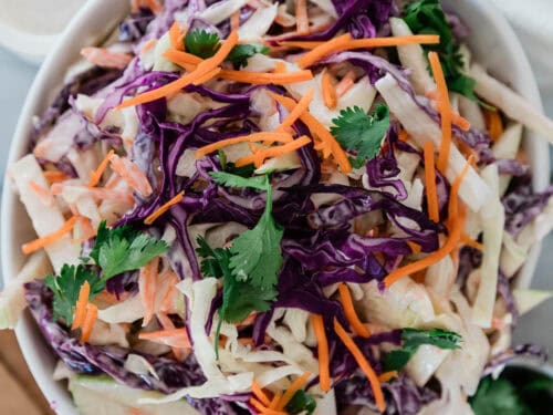 dressing for red cabbage coleslaw Red Cabbage Coleslaw with Apple & Carrot (No Mayo)